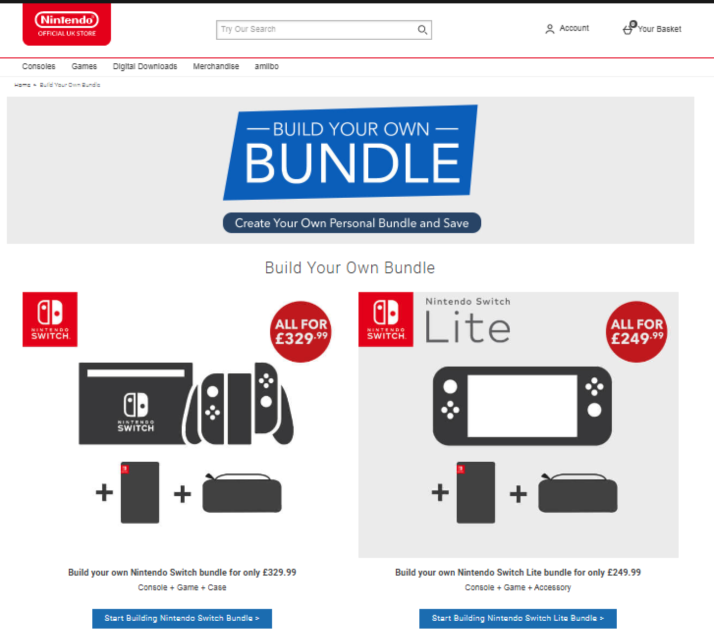 Product bundles example - complementary products cross-sell example